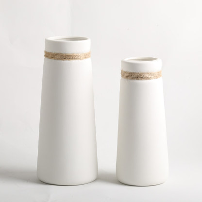 Minimalist Matte White Ceramic Flower Arrangement Home Decor Tall Vase