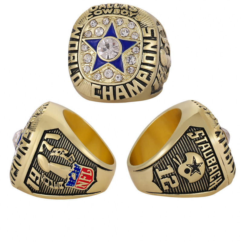 Large Gemstone Star Style Commemorative Trophy Ring