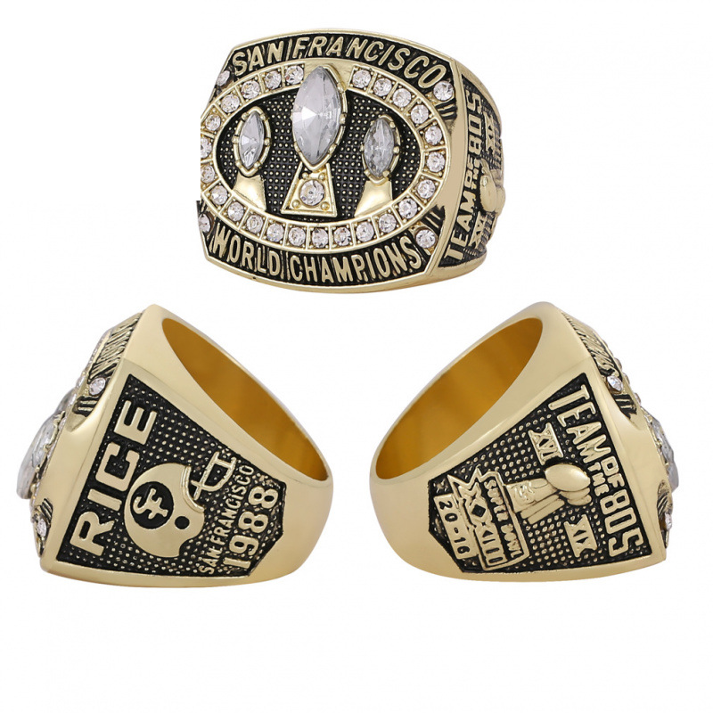 Classic Diamond Studded Commemorative Championship Victory Ring