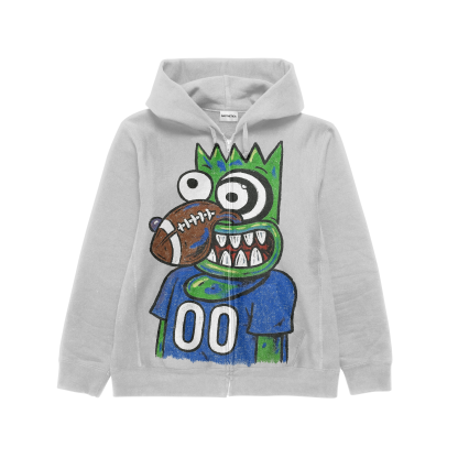 "Nocki" Grey HardKnock Zip Up Hoodie