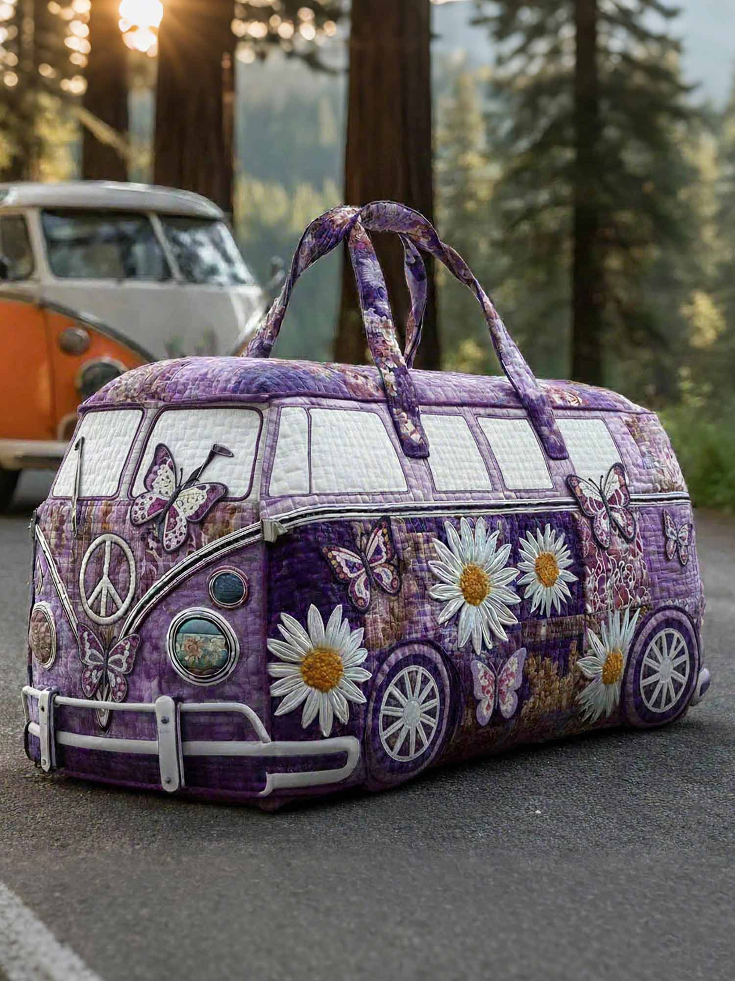 Hippie Van Quilted Duffle Bag