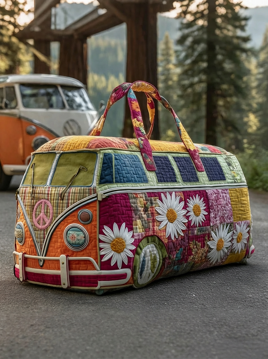 Blossom Path Quilted Duffle Bag