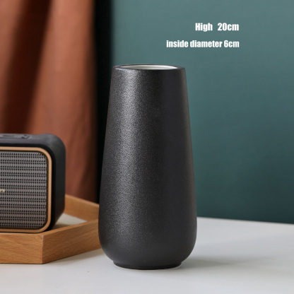 Minimalist Matte White Ceramic Flower Arrangement Home Decor Tall Vase