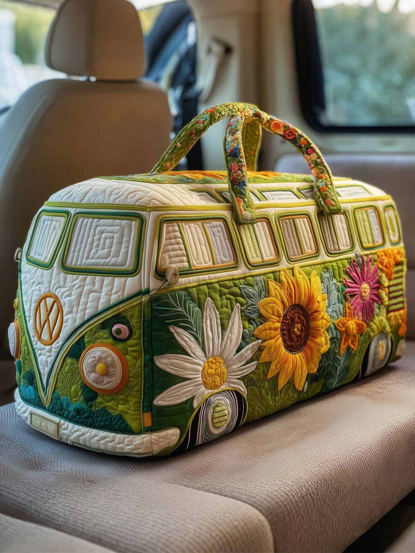 Hippie Van Quilted Duffle Bag