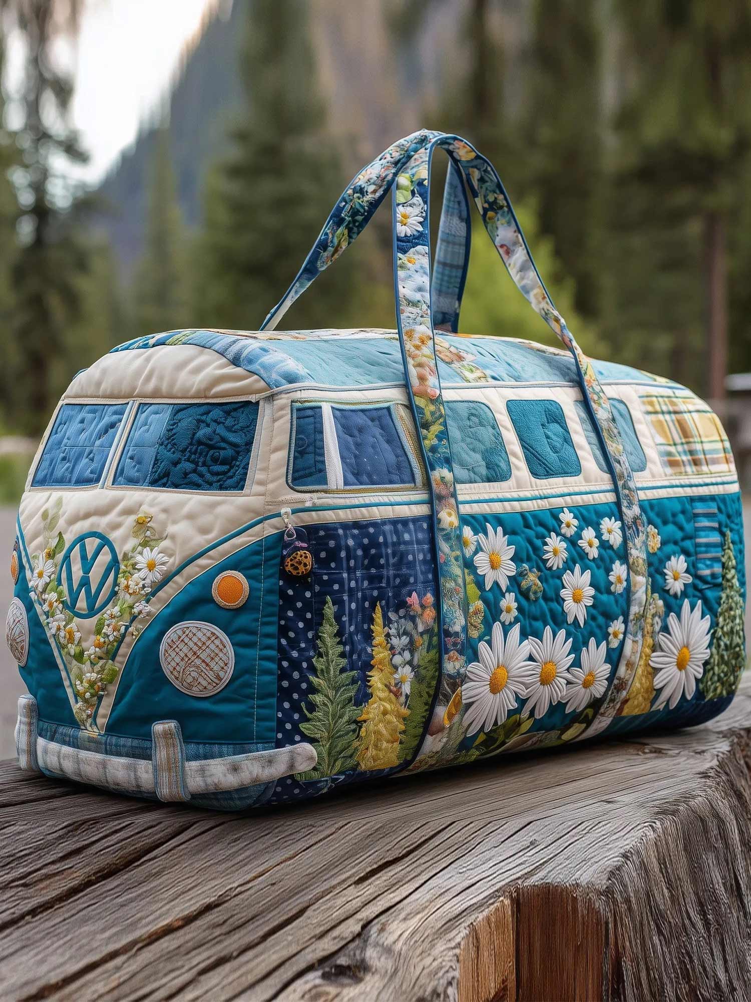 Blossom Path Quilted Duffle Bag