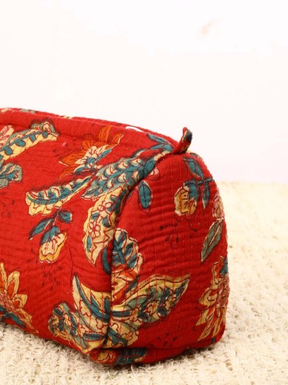 Hippie Van Cotton Quilted Cosmetic Bag