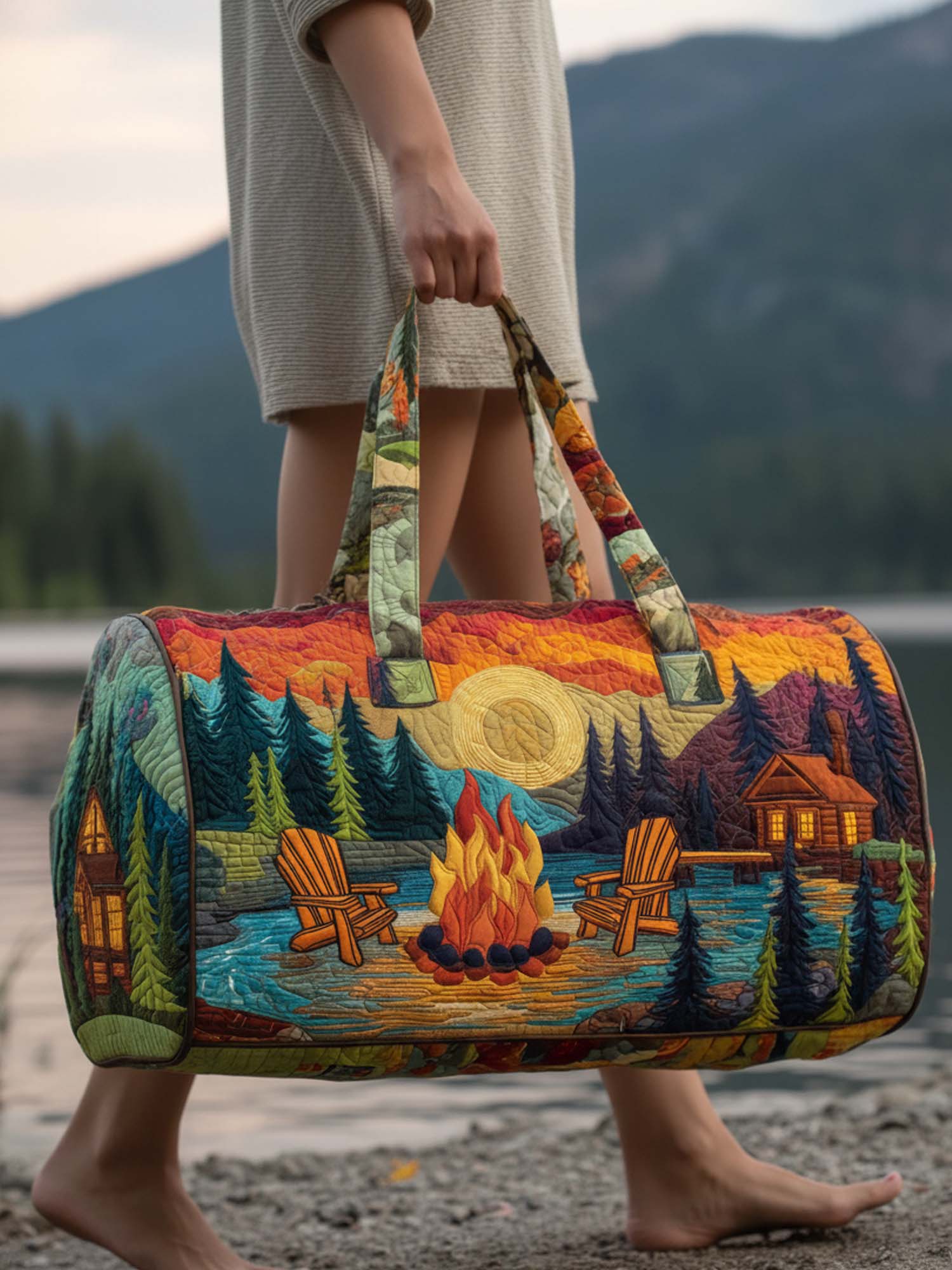 Camping Quilted Duffle Bag