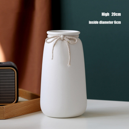 Minimalist Matte White Ceramic Flower Arrangement Home Decor Tall Vase