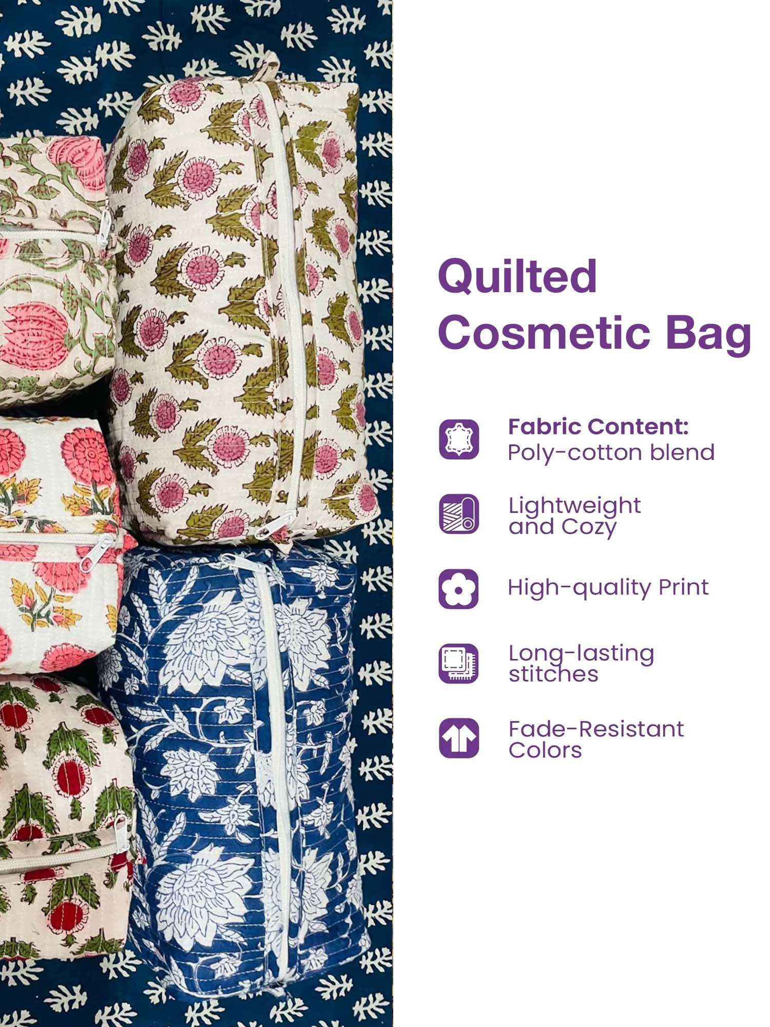 Hippie Van Cotton Quilted Cosmetic Bag