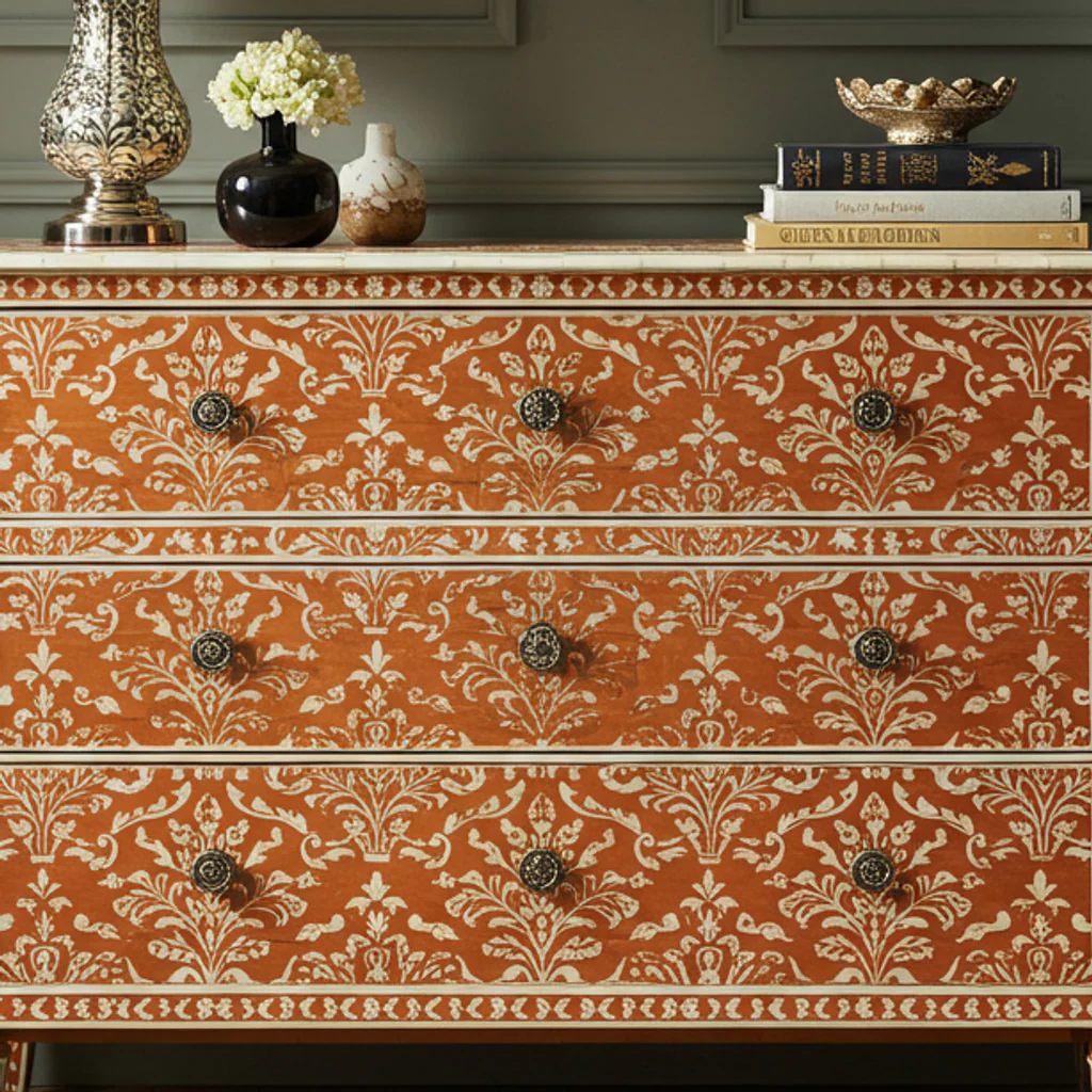 Handcrafted Ornate Wooden Chest of Drawers | Luxury Handmade Dresser