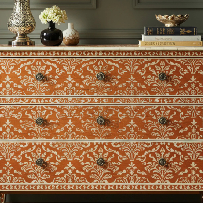 Handcrafted Ornate Wooden Chest of Drawers | Luxury Handmade Dresser