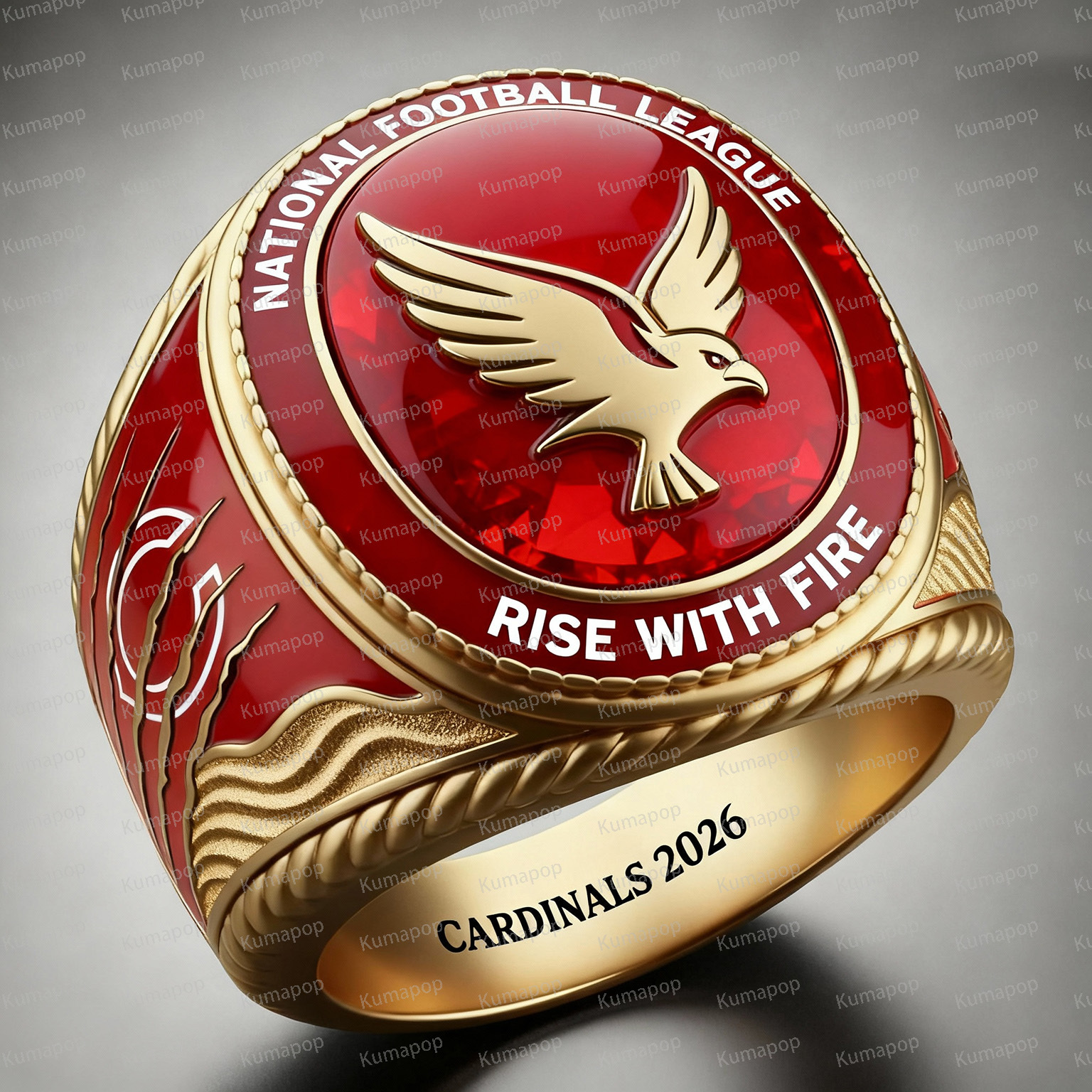 ARI CARDINAL-FIRE Cardinals Exclusive Custom Luxury Ring