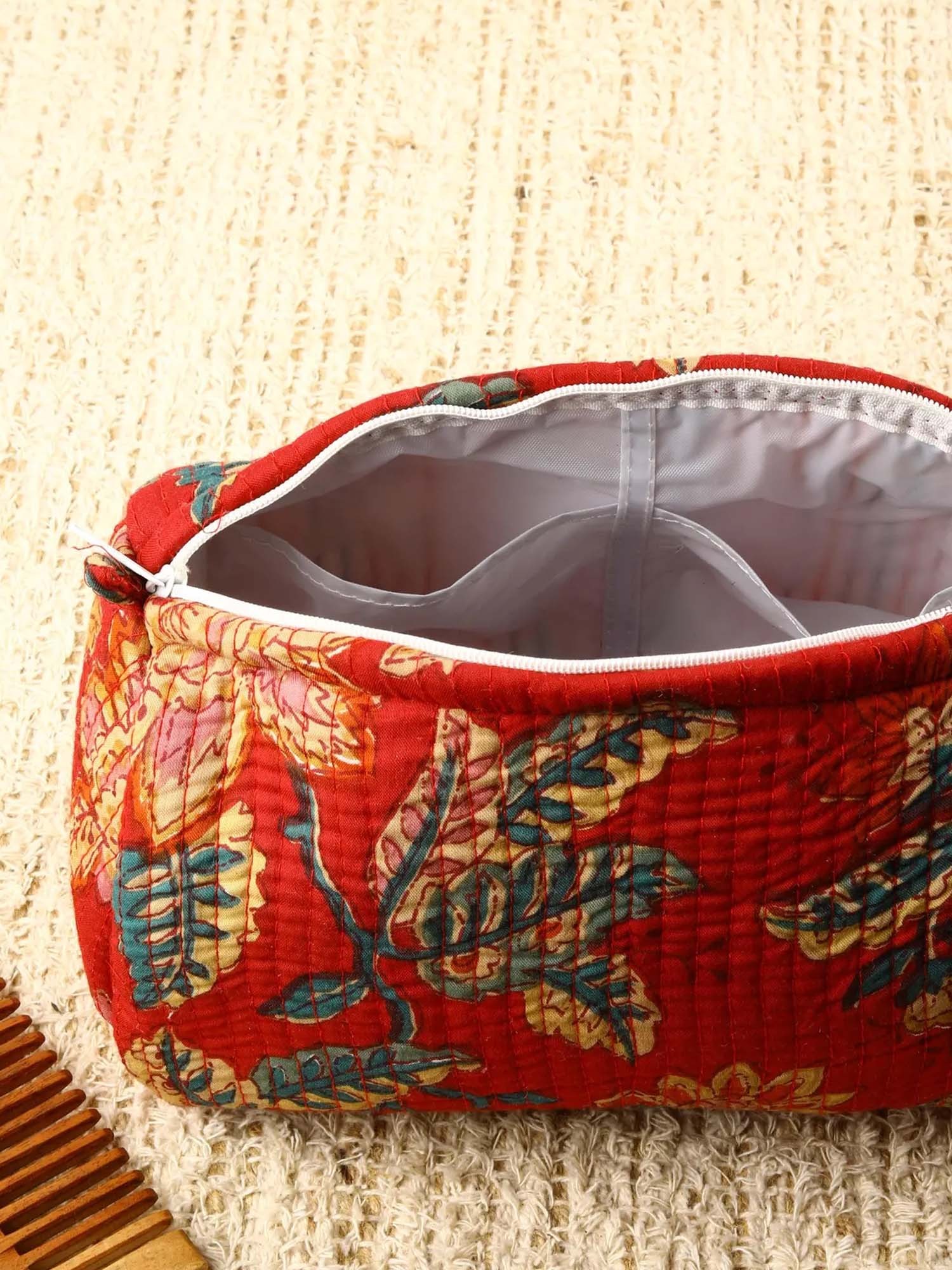 Hippie Van Cotton Quilted Cosmetic Bag