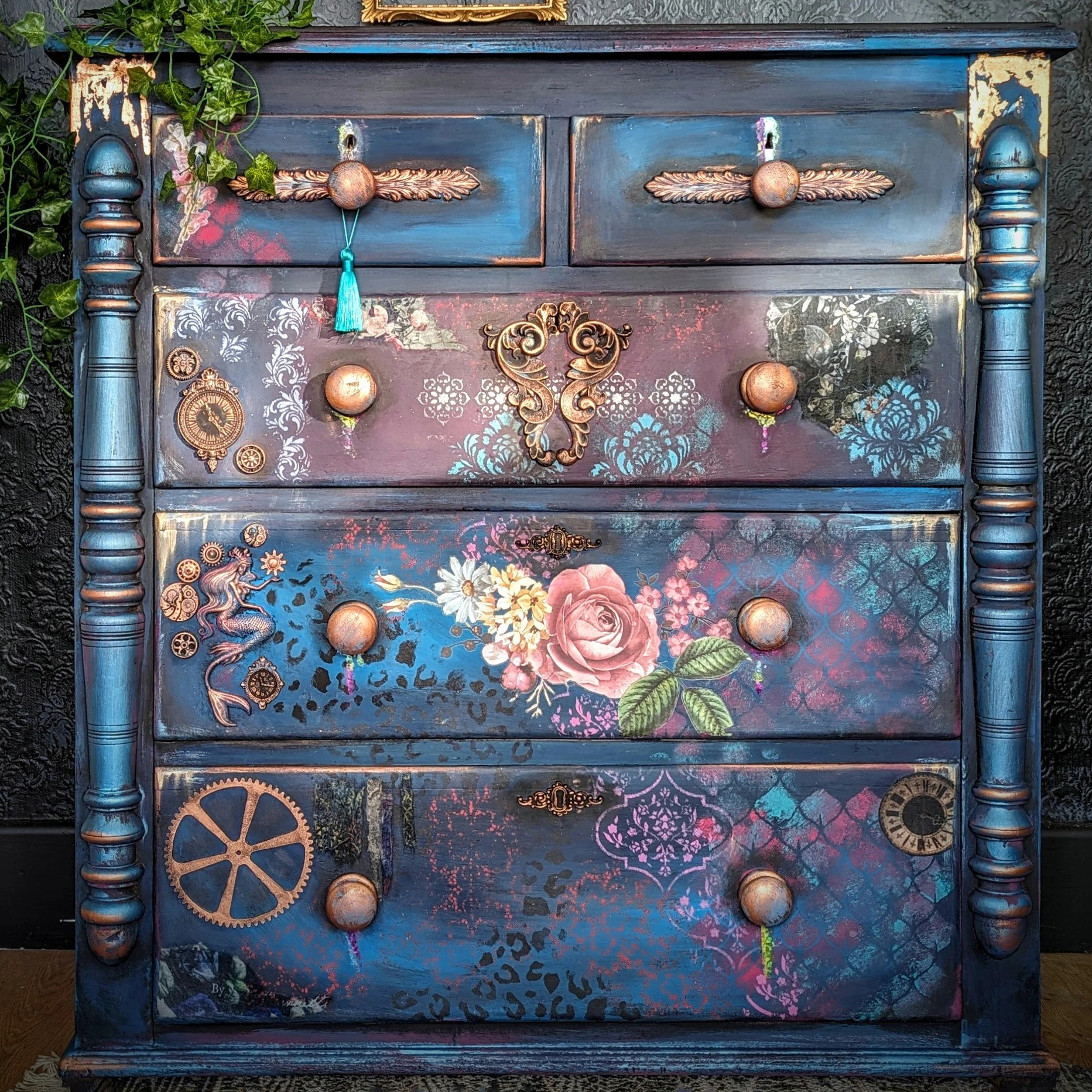 Victorian Gothic Mystic Garden Mixed Media Aesthetic Entryway Locker