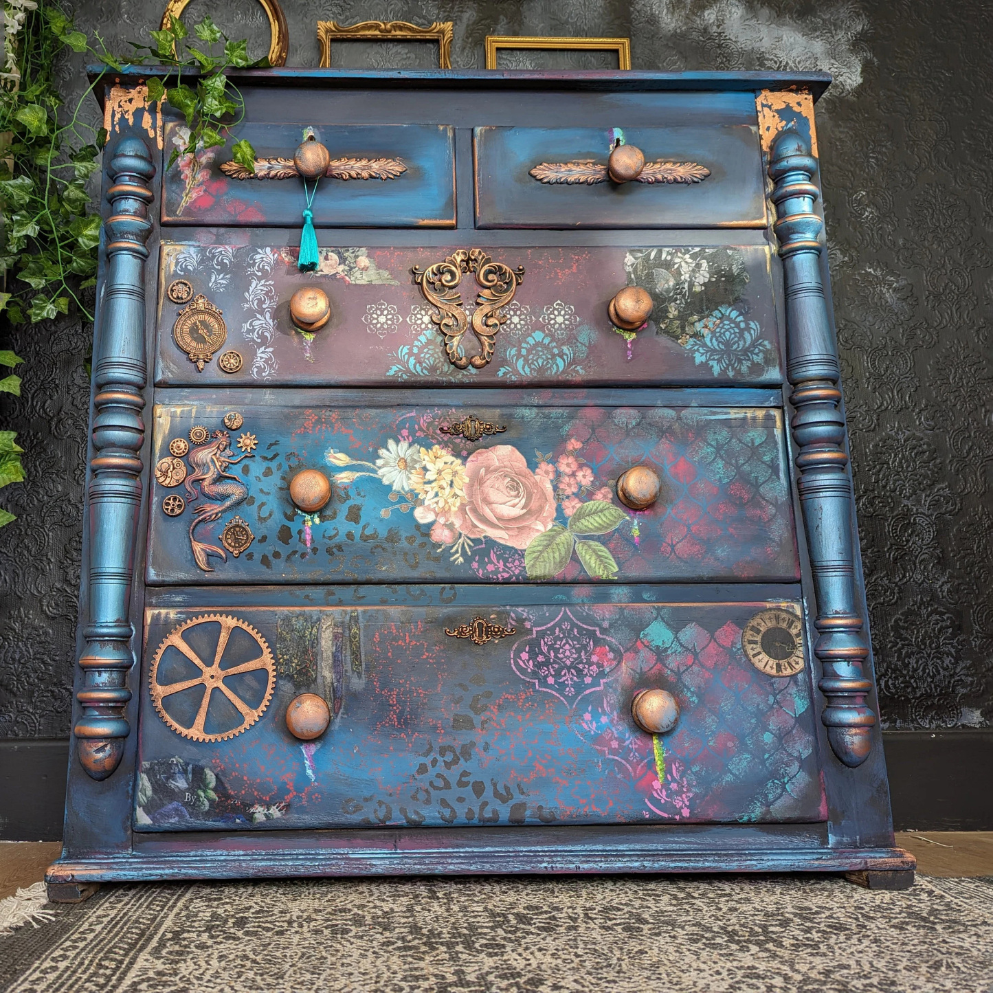 Victorian Gothic Mystic Garden Mixed Media Aesthetic Entryway Locker