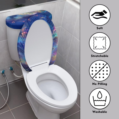 Hippie Bohemian Flower Peace Sign Soft Padded Toilet Seat Cover