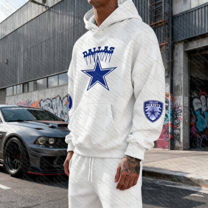 Unisex "Dallas Cowboys" Graphic Streetwear Vintage Plush Hoodie