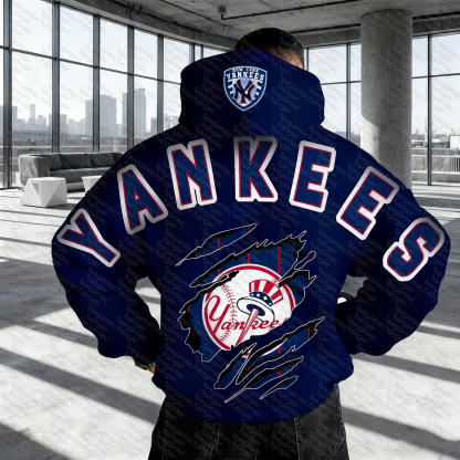 Unisex "New York Yankees" Graphic Streetwear Vintage Plush Hoodie
