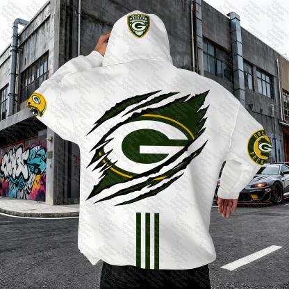 Unisex "Green Bay Packers" Graphic Streetwear Vintage Plush Hoodie