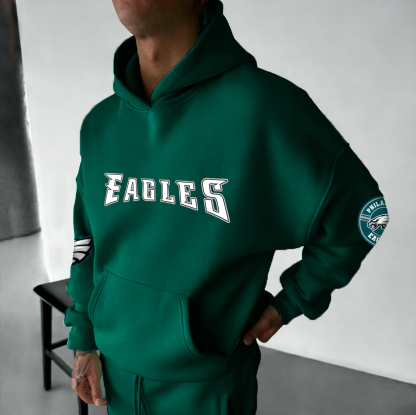 Unisex "Philadelphia Eagles" Graphic Streetwear Vintage Plush Hoodie