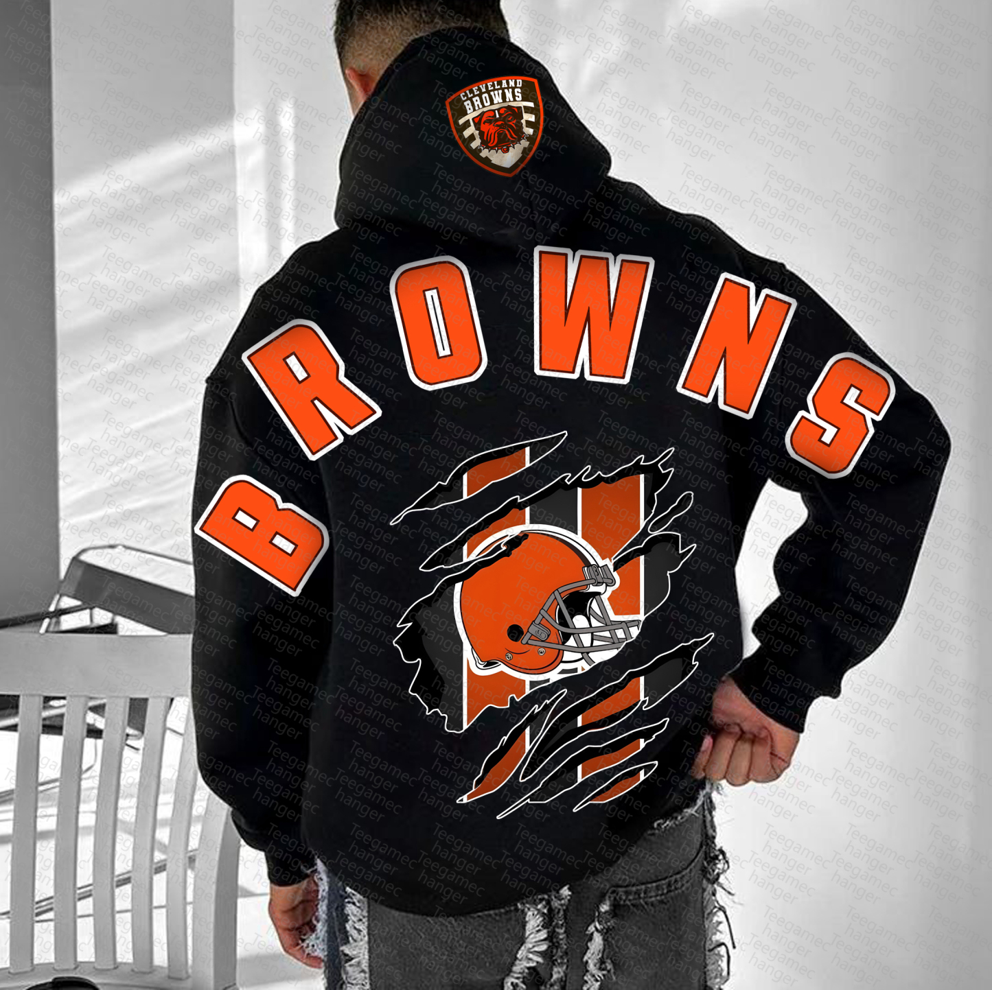 Unisex "NFL" Graphic Streetwear Vintage Plush Hoodie