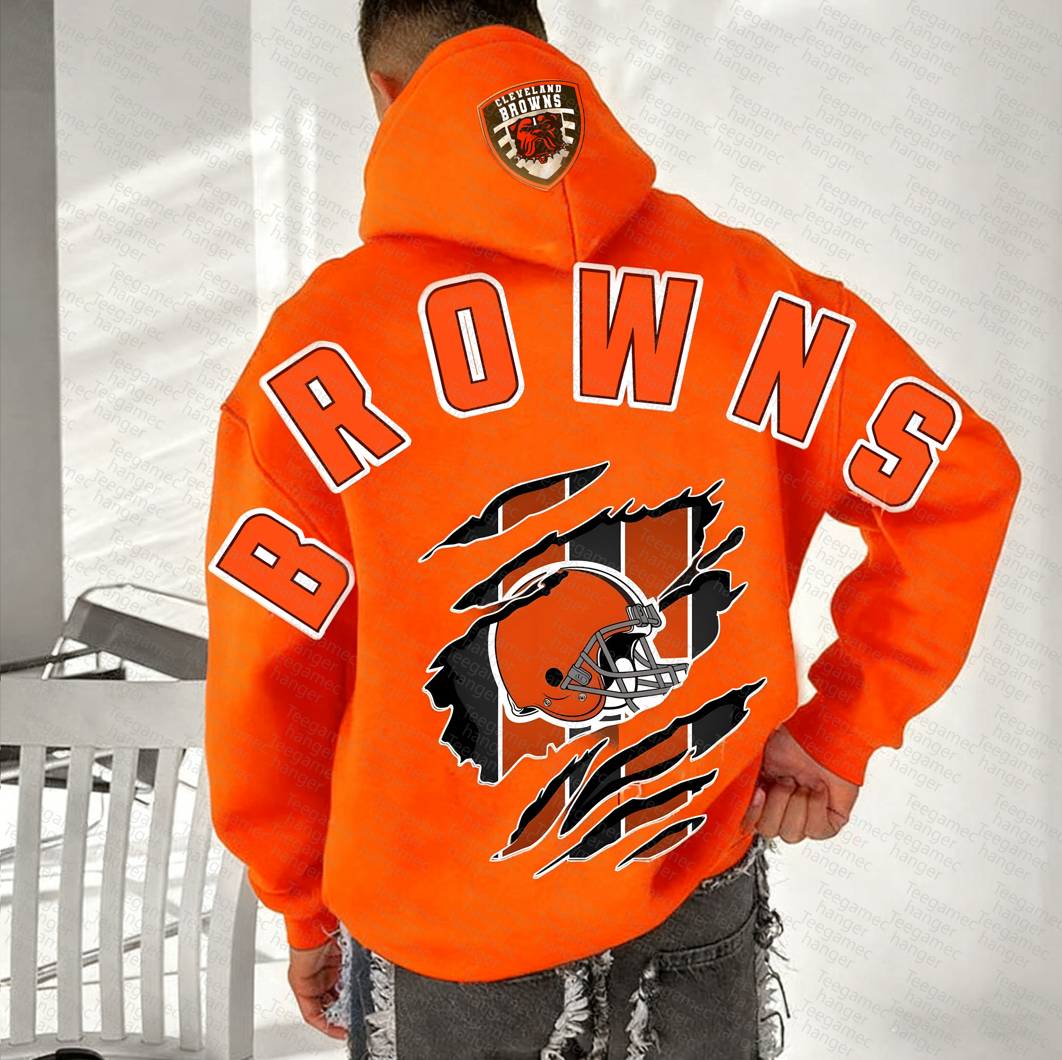 Unisex "Cleveland Browns" Graphic Streetwear Vintage Plush Hoodie