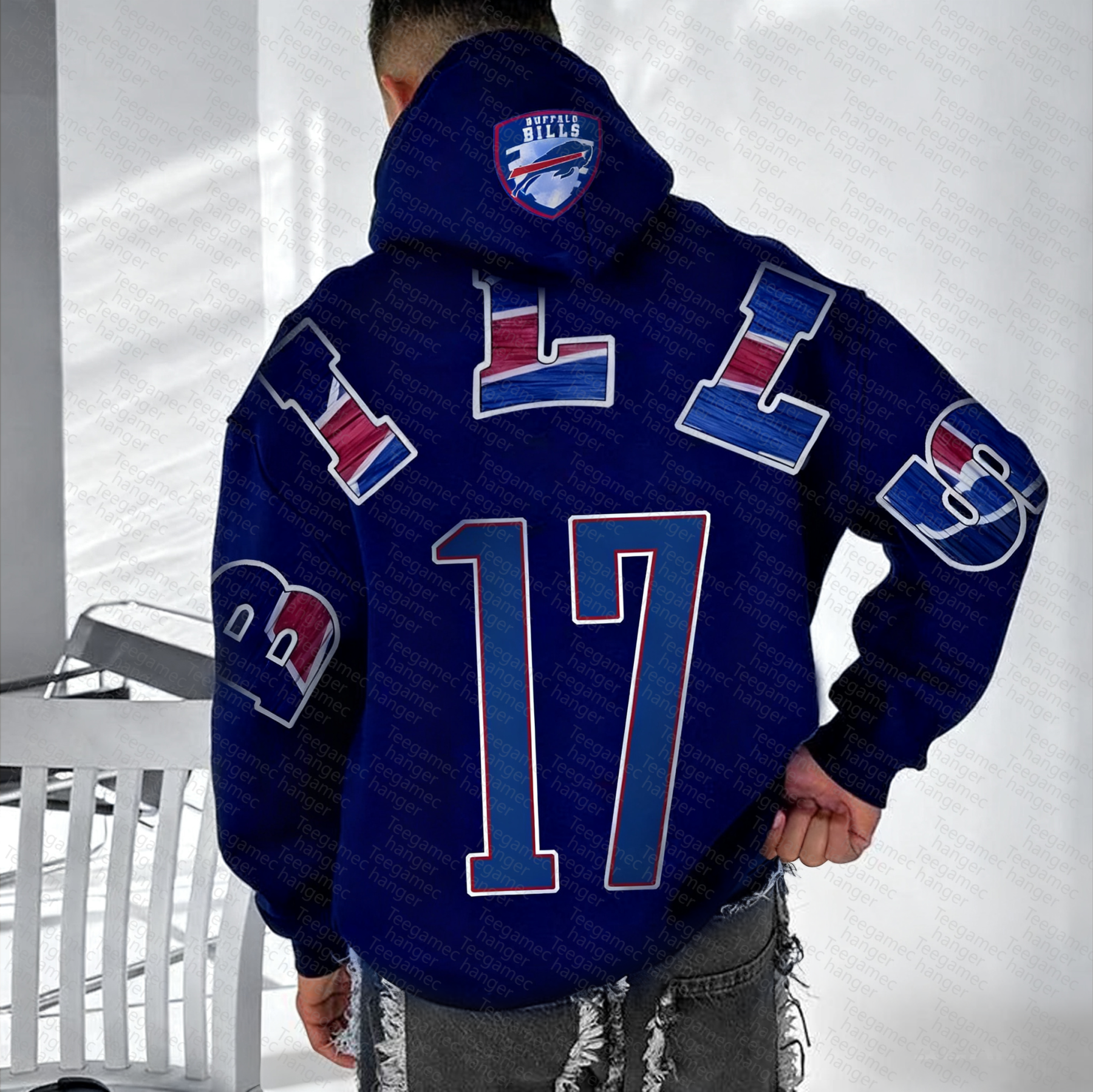 Unisex "NFL" Graphic Streetwear Vintage Plush Hoodie