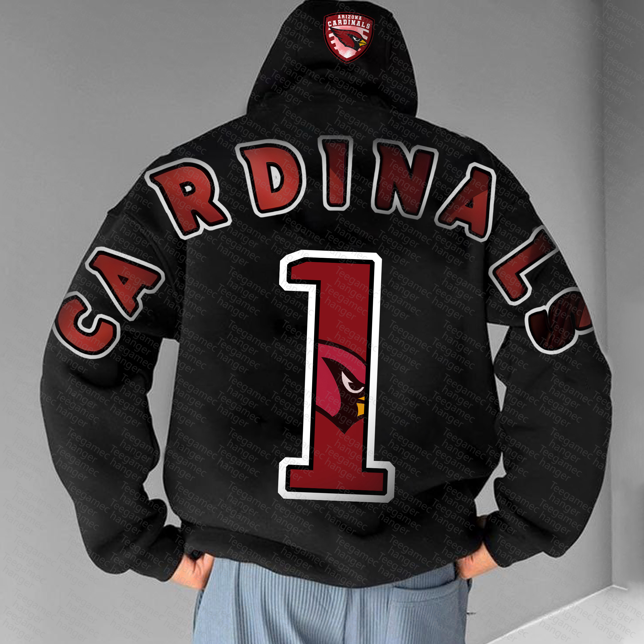 Unisex "Arizona Cardinals" Graphic Streetwear Vintage Plush Hoodie