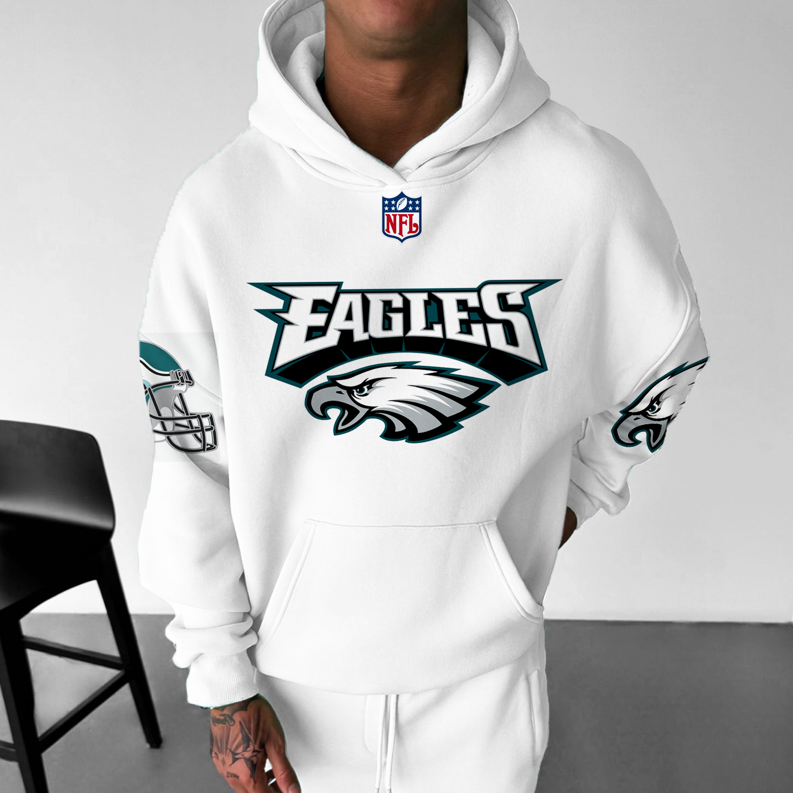 Unisex Oversized 2025 Rugby Team Print Casual Hoodie