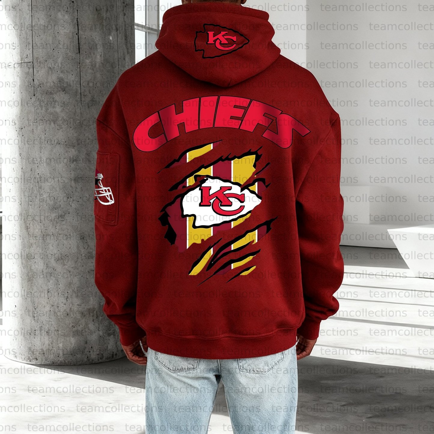 Unisex "Kansas City Chiefs" Graphic Streetwear Vintage Plush Hoodie
