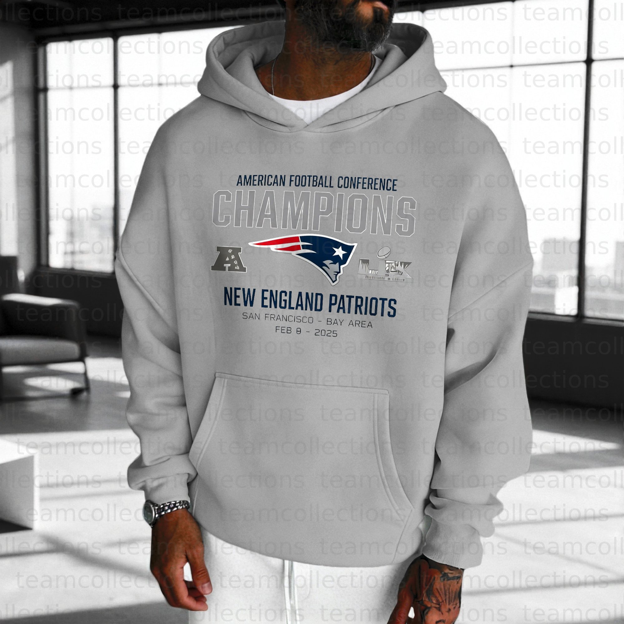 Unisex "New England Patriots" Graphic Streetwear Vintage Hoodie
