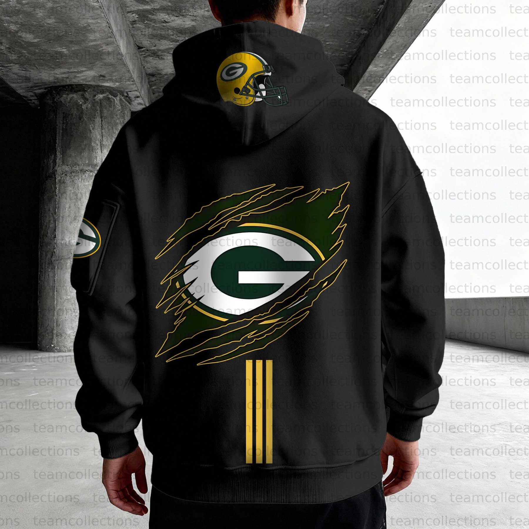 Unisex "Green Bay Packers " Graphic Streetwear Vintage Plush Hoodie