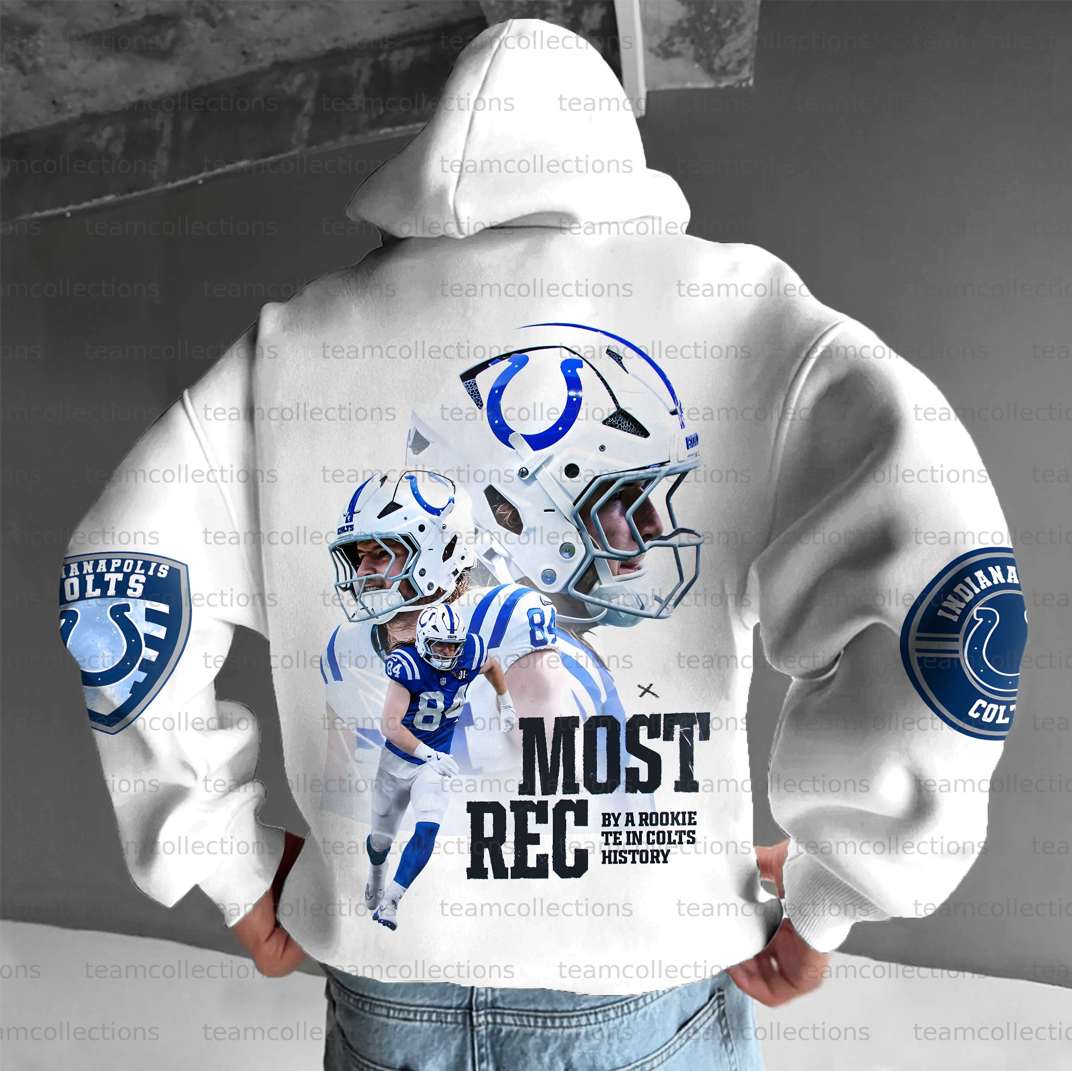 Unisex "Indianapolis Colts" Graphic Streetwear Vintage Plush Hoodie