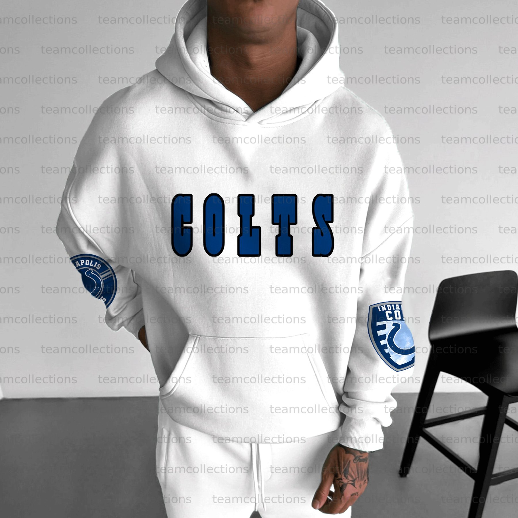 Unisex "Indianapolis Colts" Graphic Streetwear Vintage Plush Hoodie