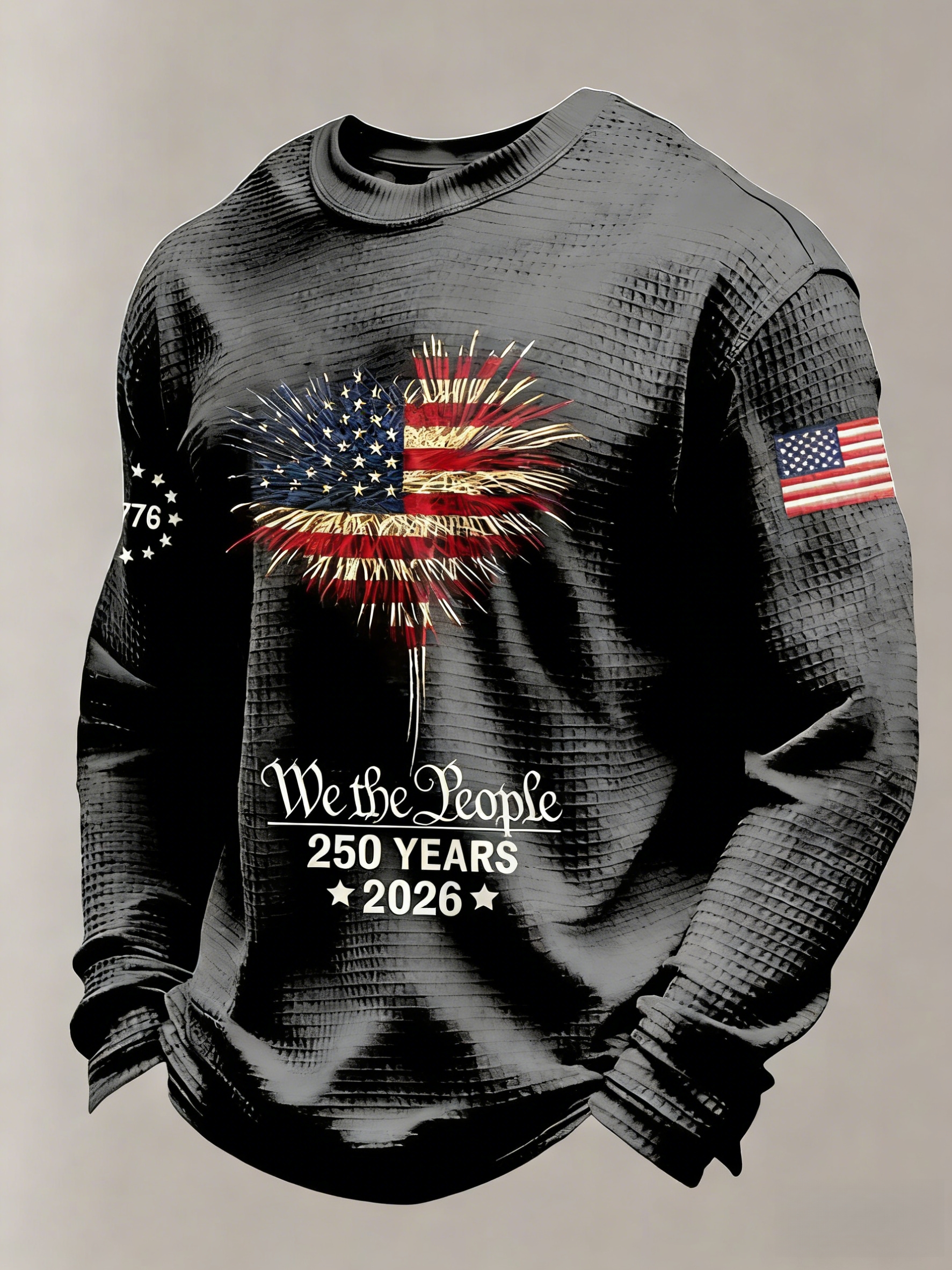 Men's Vintage America 250th Anniversary Printed Casual Top