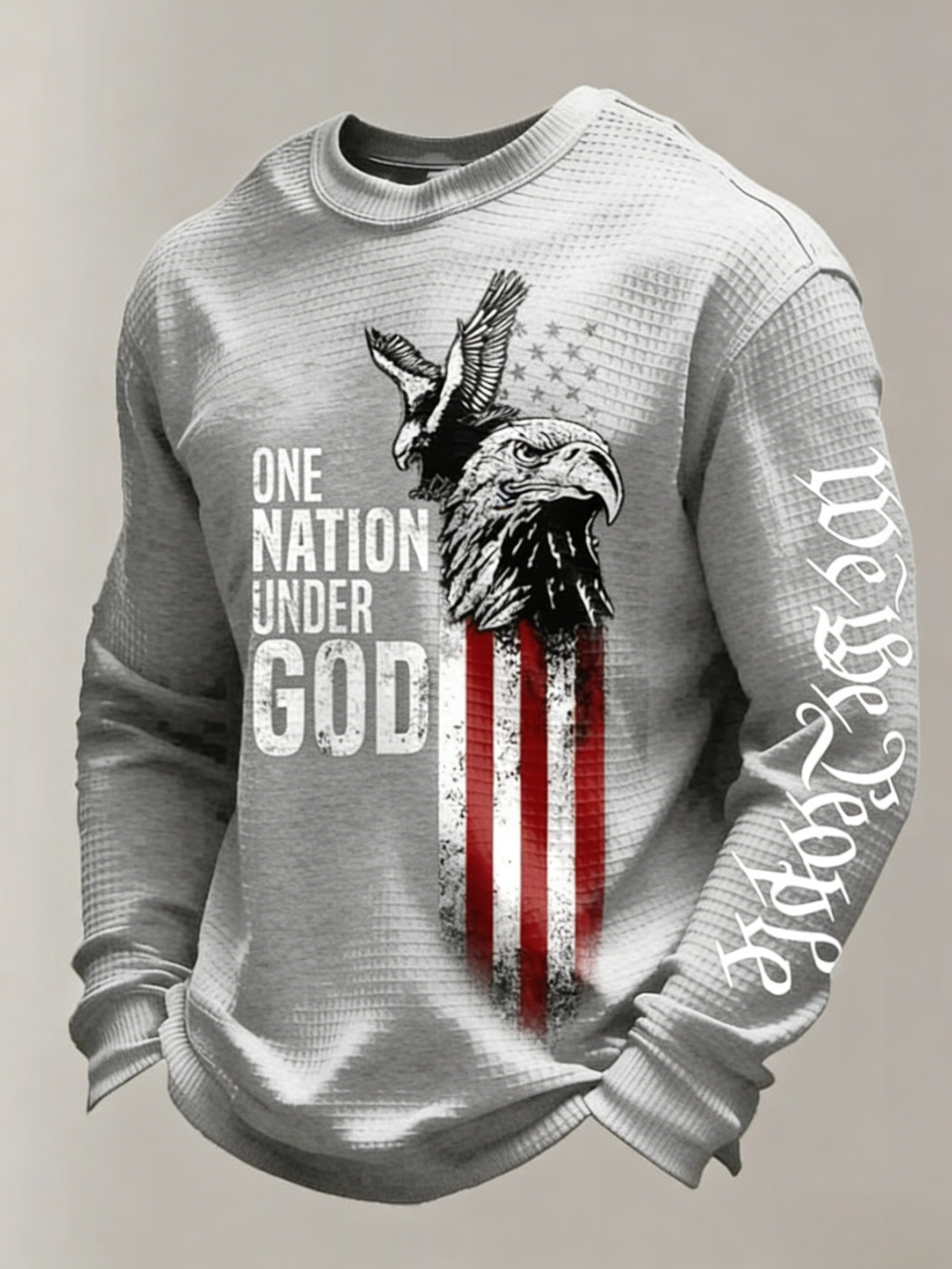 Men's Retro Faith Printed Casual Long-Sleeved Top