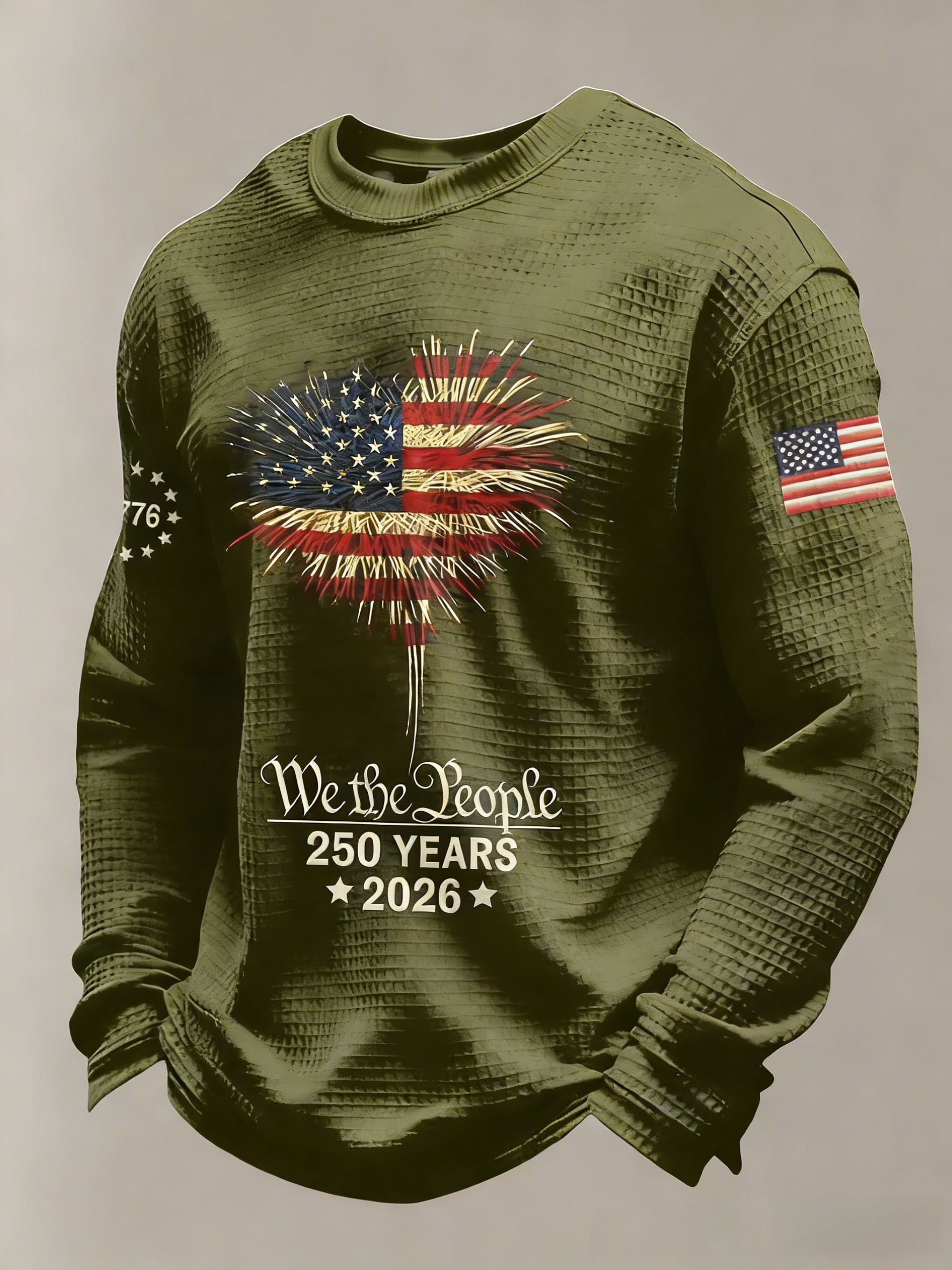 Men's Vintage America 250th Anniversary Printed Casual Top