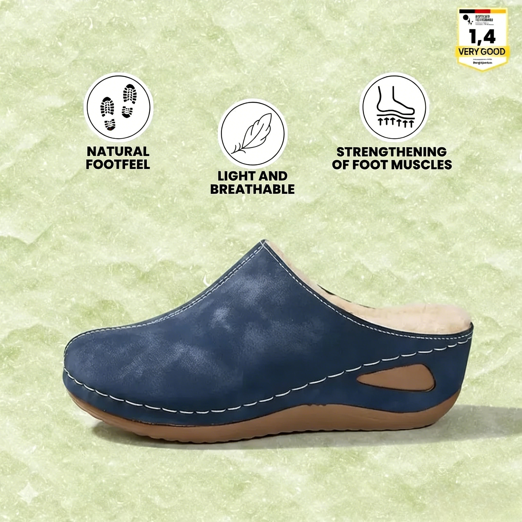 Vivastep - ergonomic and non-slip winter slippers for pain relief