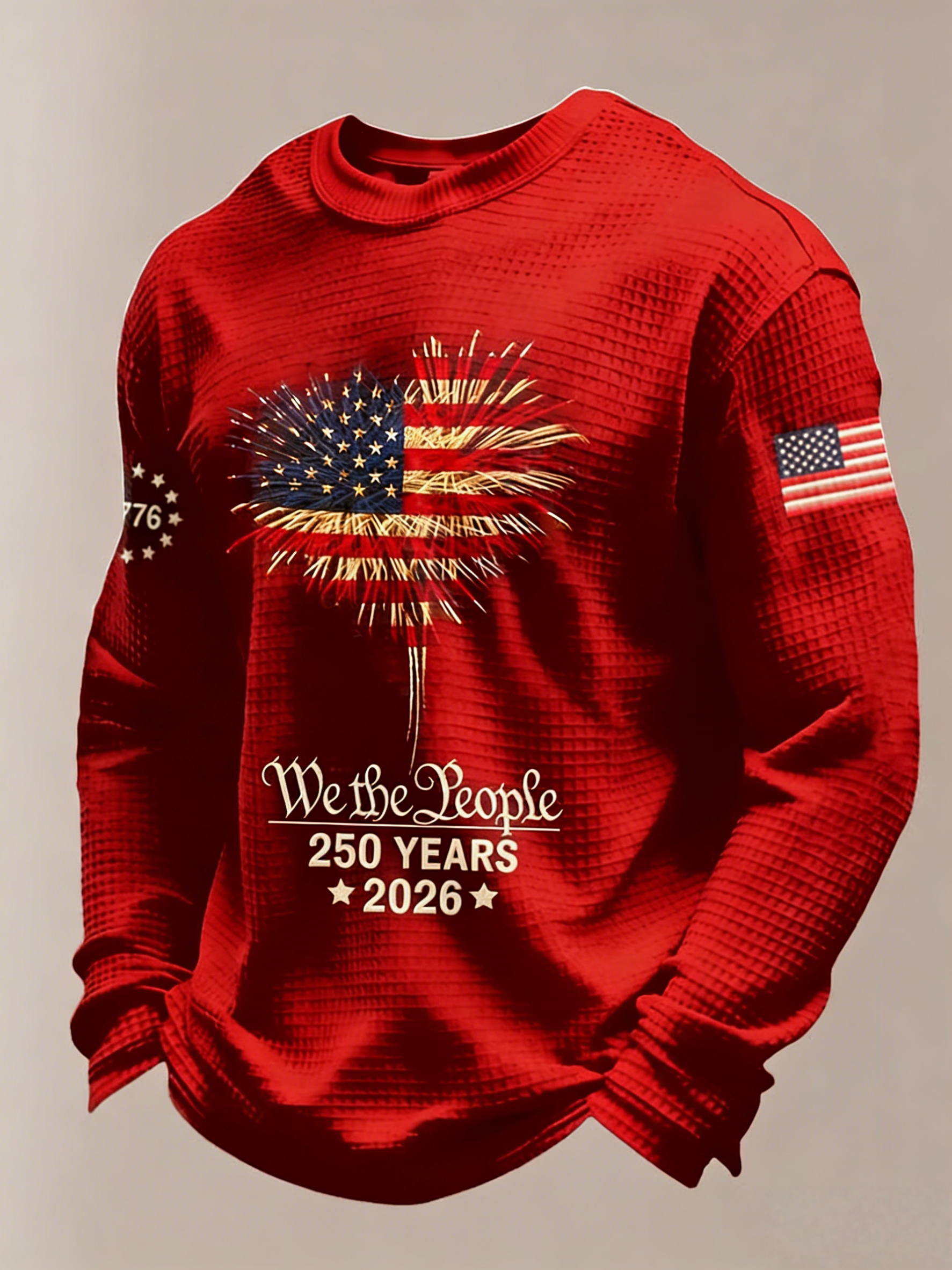 Men's Vintage America 250th Anniversary Printed Casual Top