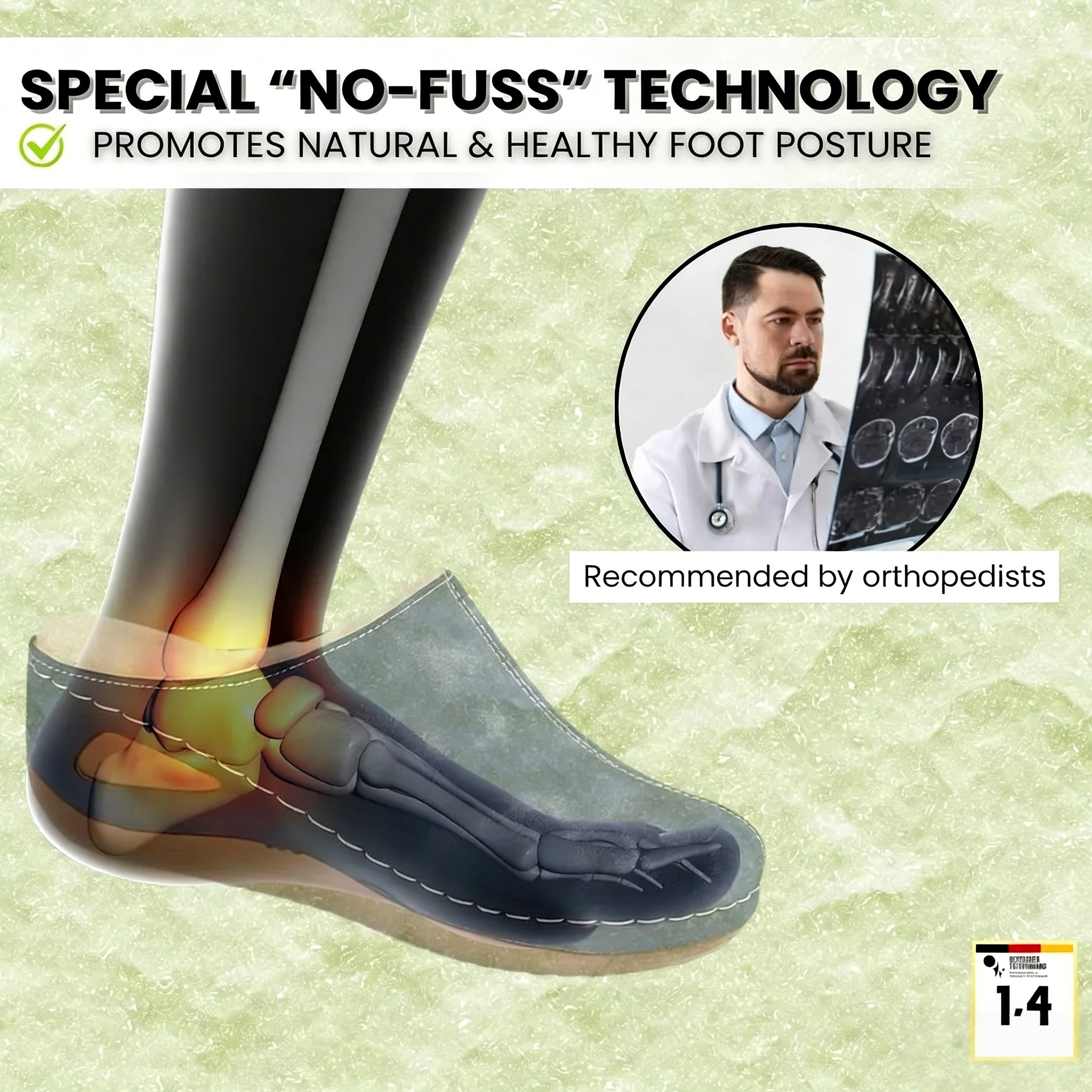 Vivastep - ergonomic and non-slip winter slippers for pain relief