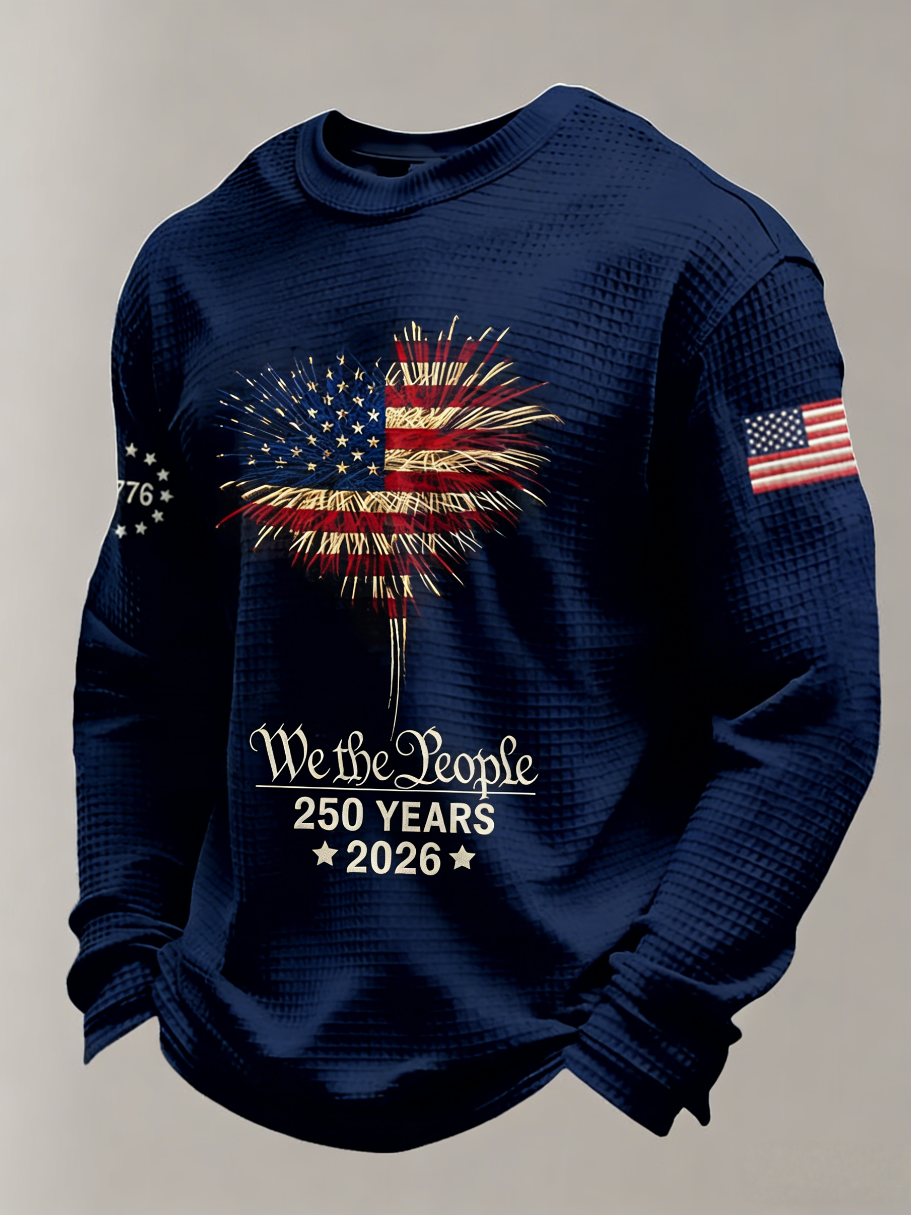 Men's Vintage America 250th Anniversary Printed Casual Top