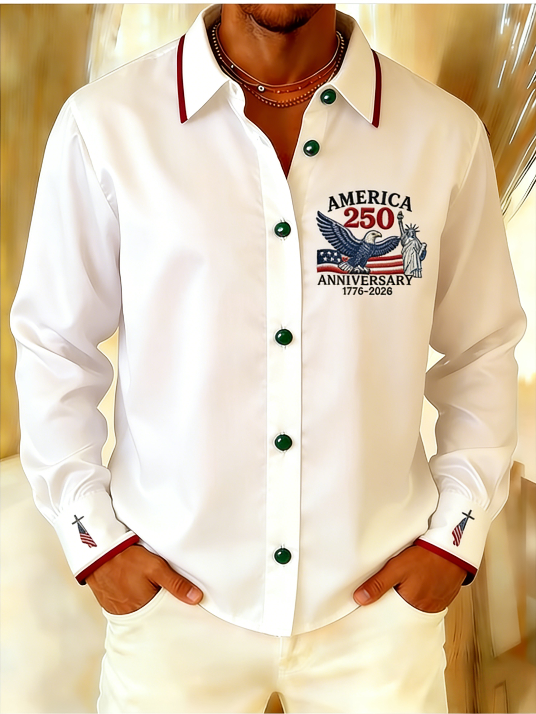 Men's  250th Anniversary of the United States  Faith Print Shirt