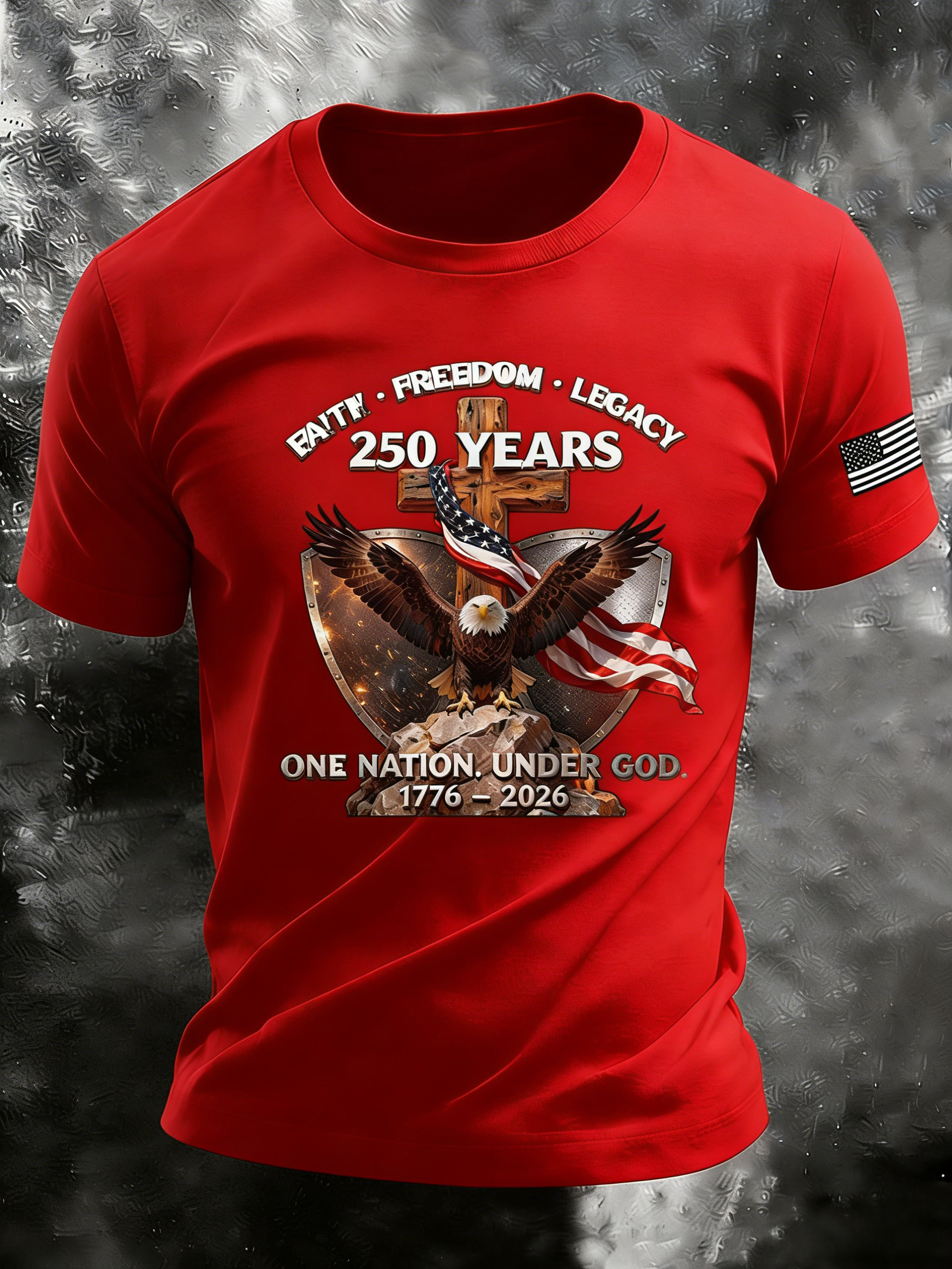 Men's Retro 250th Anniversary American Short-Sleeve T-Shirt
