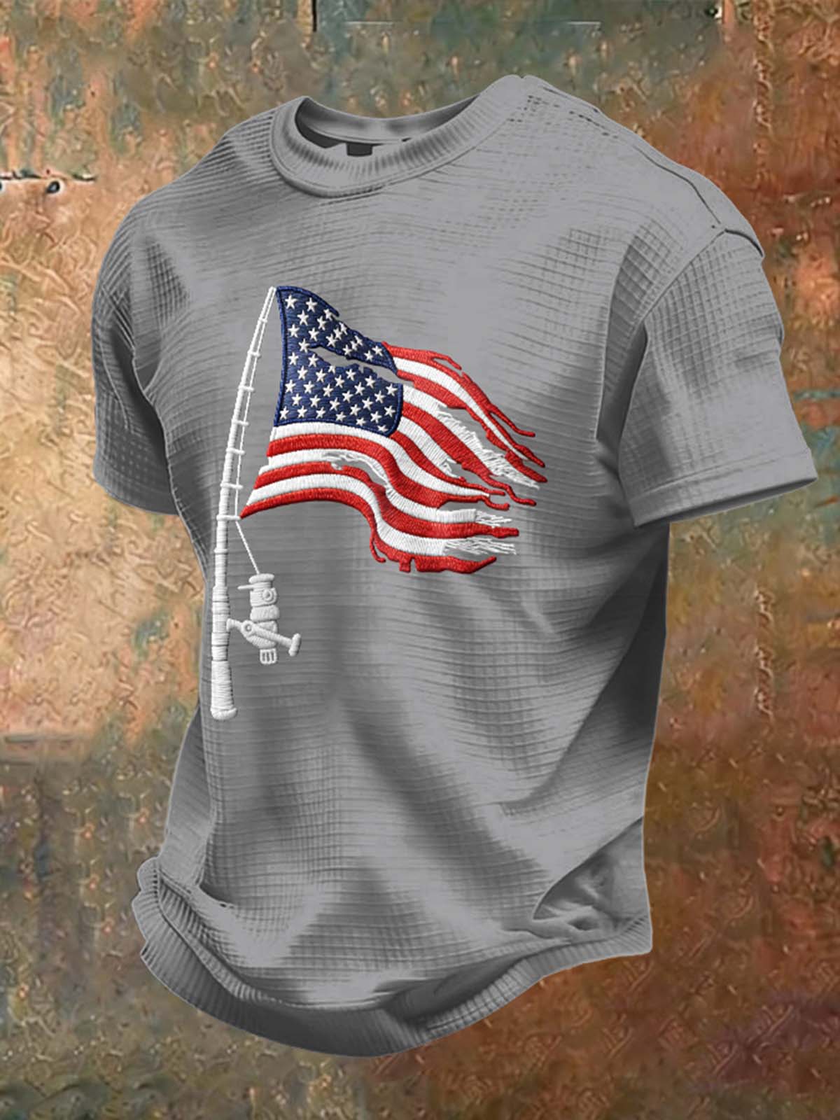 Men's Fishing Enthusiasts Print Short-Sleeve T-Shirt