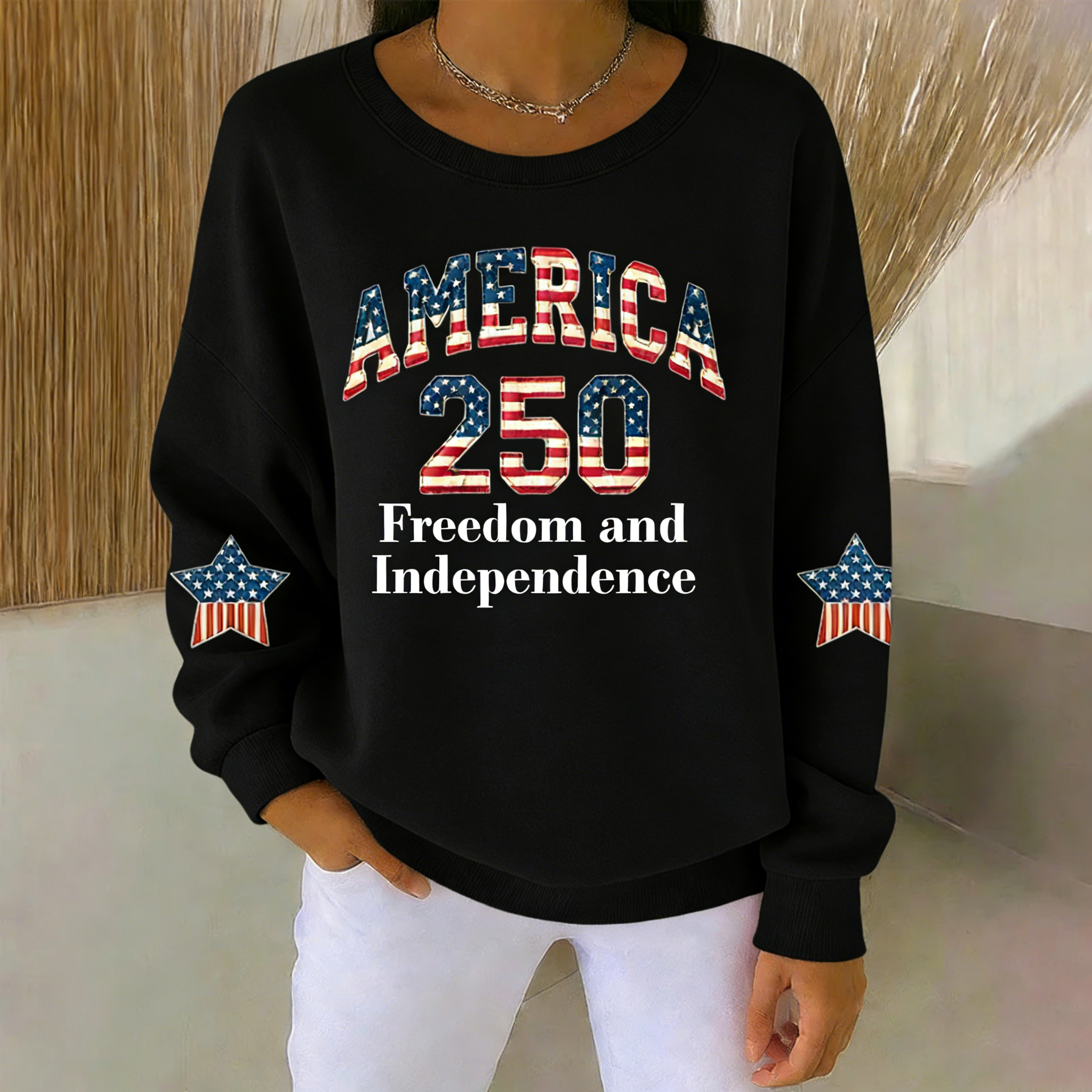 Women's US 250th Anniversary Printed Casual Sweatshirt