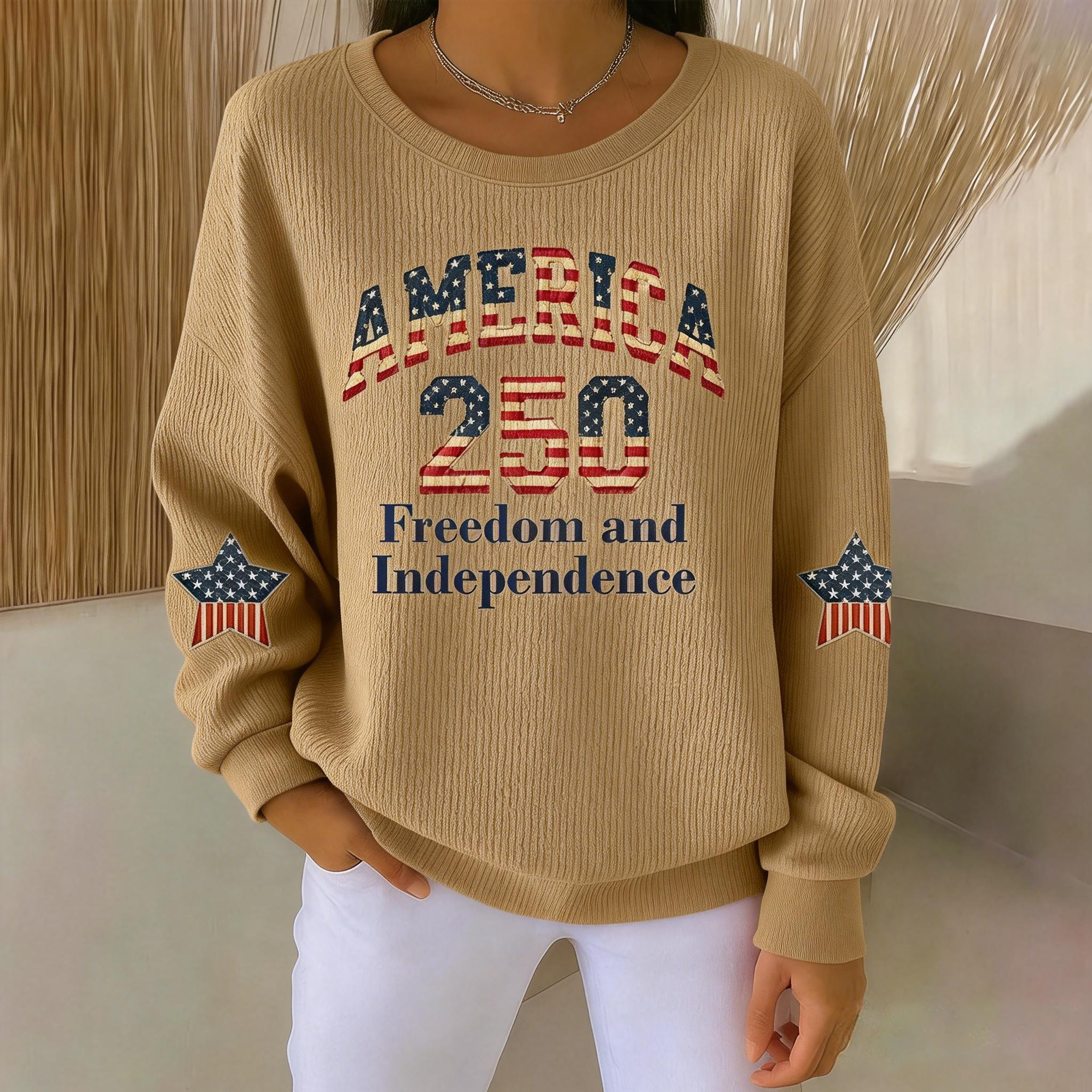 Women's US 250th Anniversary Printed Casual Sweatshirt