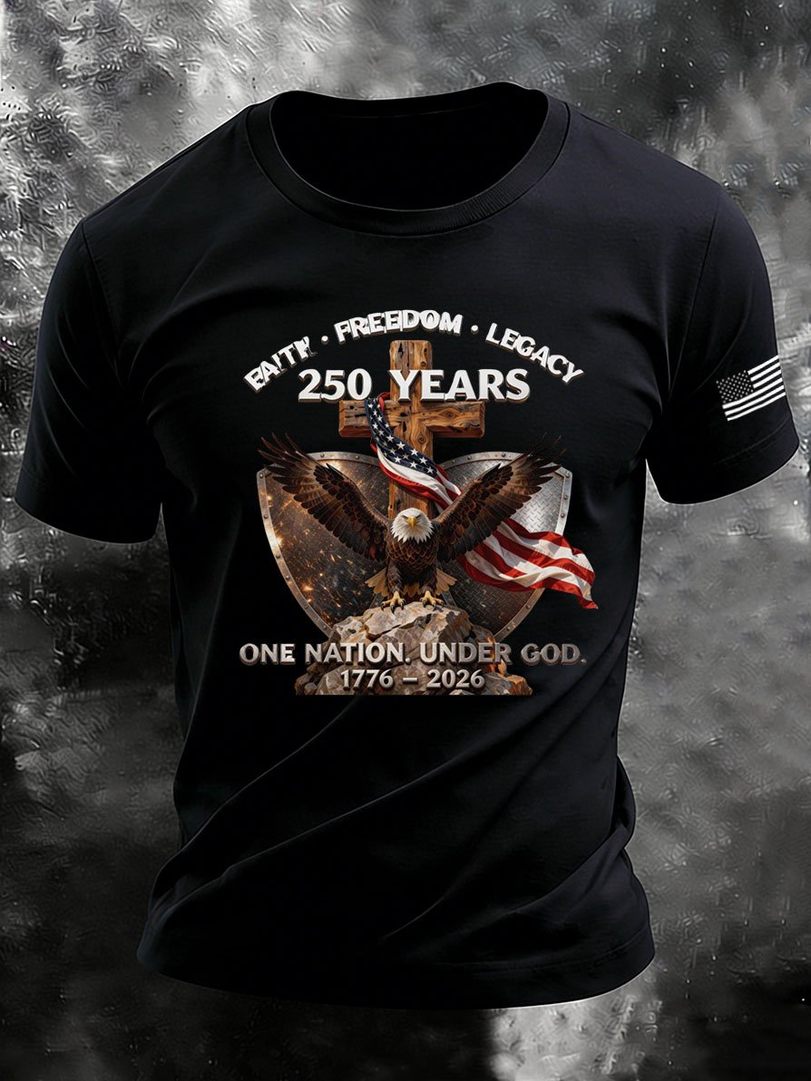 Men's Retro 250th Anniversary American Short-Sleeve T-Shirt