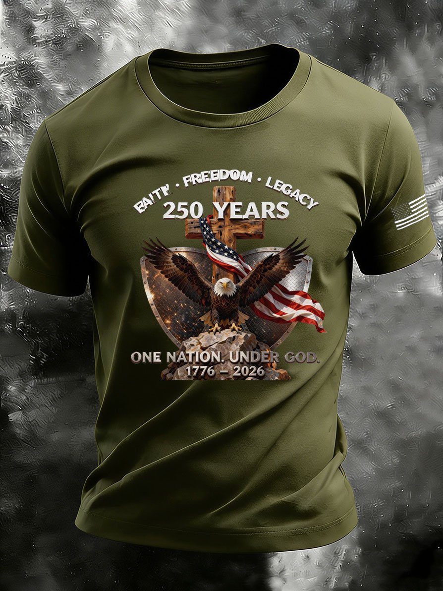 Men's Retro 250th Anniversary American Short-Sleeve T-Shirt