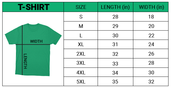 t-shirt size guide
