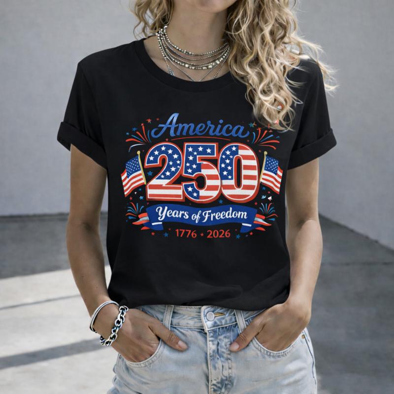 Women's 250th Anniversary Printed Casual T-Shirt